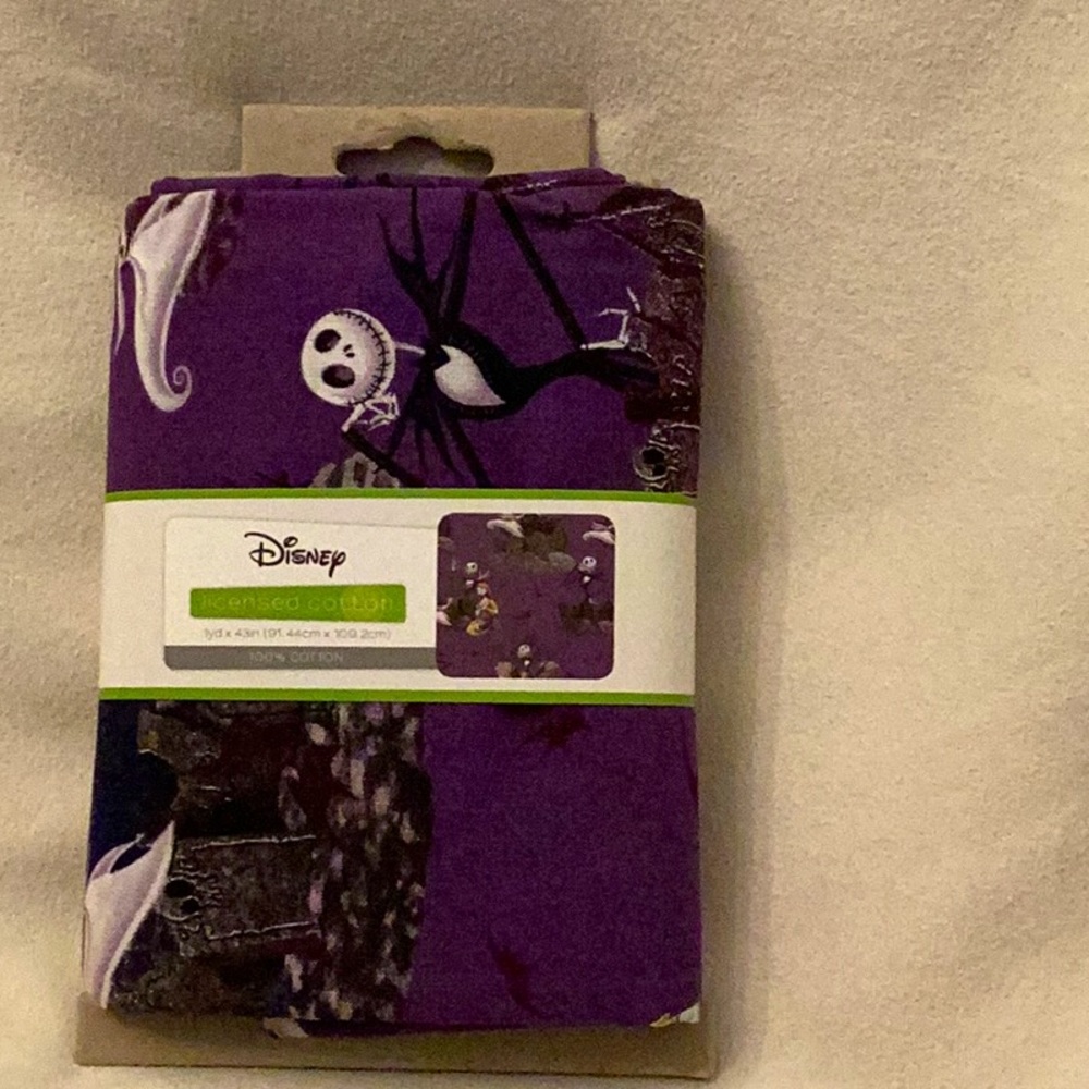 Disney Nightmare Before Christmas Precut 1 Yard  100% Cotton Jack Sally